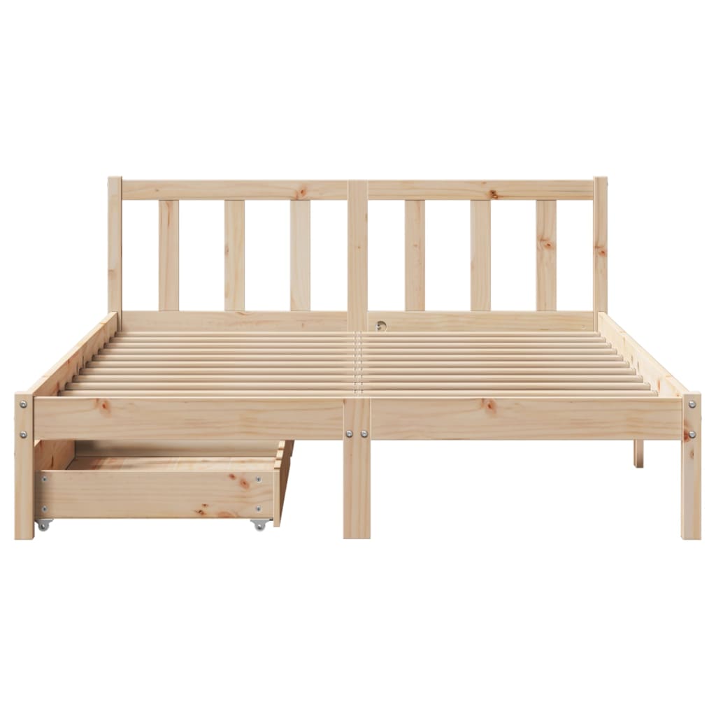 Bedframe zonder matras massief grenenhout 120x190 cm
