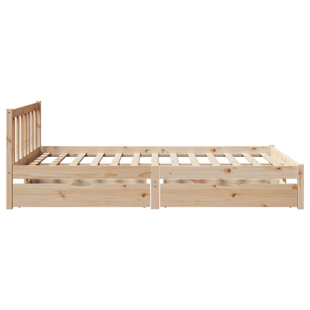 Bedframe zonder matras massief grenenhout 120x190 cm