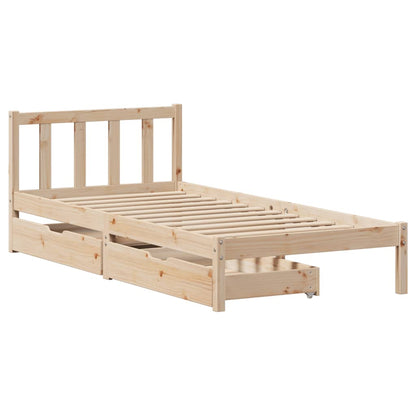 Bedframe zonder matras massief grenenhout 100x200 cm