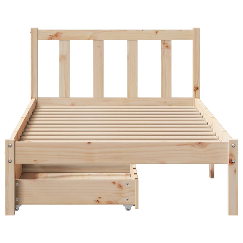 Bedframe zonder matras massief grenenhout 100x200 cm