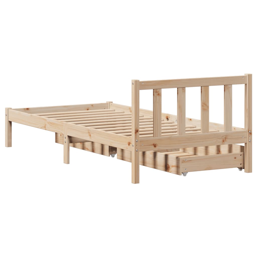 Bedframe zonder matras massief grenenhout 100x200 cm