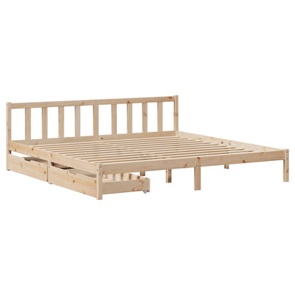 Bedframe zonder matras massief grenenhout 200x200 cm