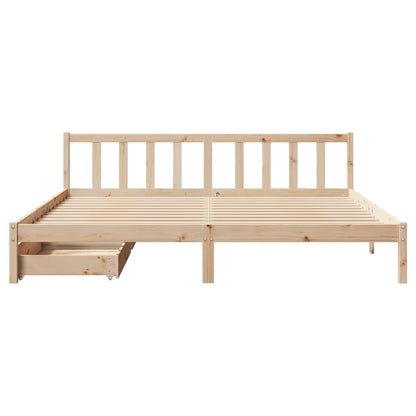Bedframe zonder matras massief grenenhout 200x200 cm