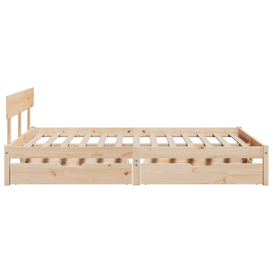 Bedframe zonder matras massief grenenhout 120x190 cm