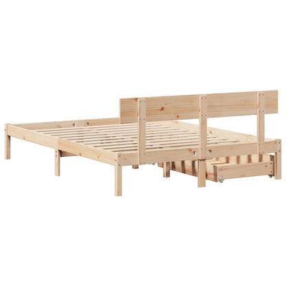 Bedframe zonder matras massief grenenhout 120x190 cm