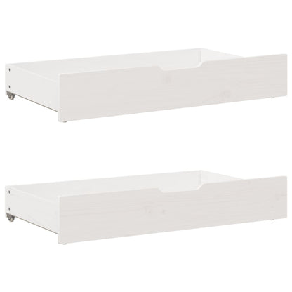 Bedframe zonder matras massief grenenhout wit 140x190 cm