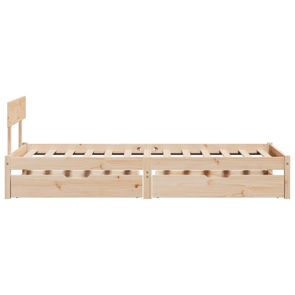 Bedframe zonder matras massief grenenhout 90x200 cm