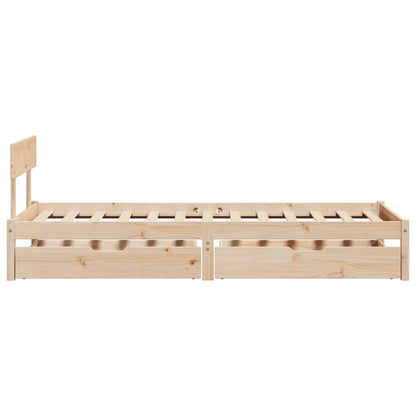 Bedframe zonder matras massief grenenhout 90x200 cm