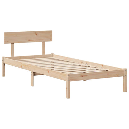 Bedframe zonder matras massief grenenhout 90x200 cm