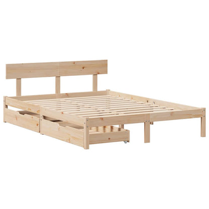 Bedframe zonder matras massief grenenhout 160x200 cm