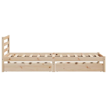 Bedframe zonder matras massief grenenhout 90x190 cm