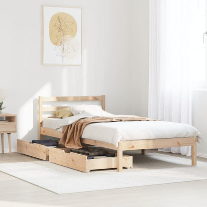 Bedframe zonder matras massief grenenhout 90x190 cm