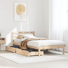 Bed frame without mattress solid pine wood 90x200 cm