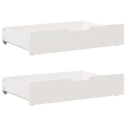 Bedframe zonder matras massief grenenhout wit 90x200 cm