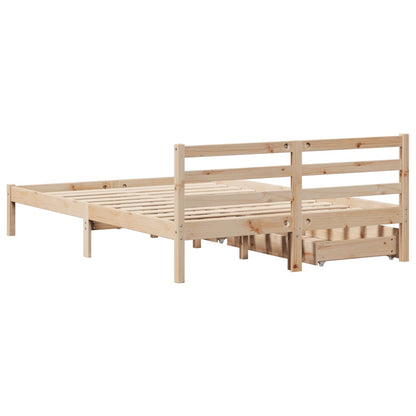 Bedframe zonder matras massief grenenhout 160x200 cm