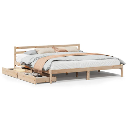 Bedframe zonder matras massief grenenhout 180x200 cm