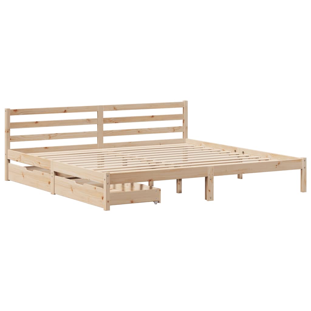 Bedframe zonder matras massief grenenhout 180x200 cm