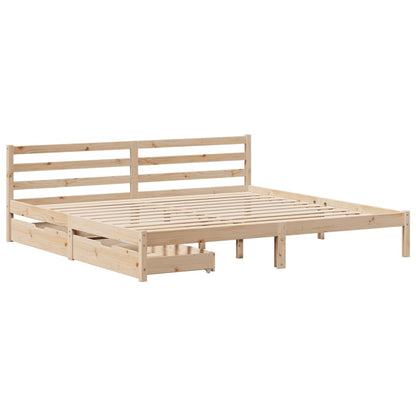 Bedframe zonder matras massief grenenhout 180x200 cm