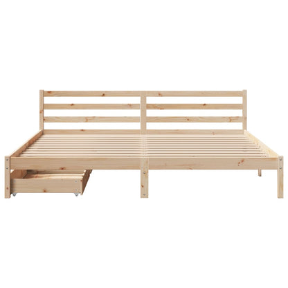 Bedframe zonder matras massief grenenhout 180x200 cm