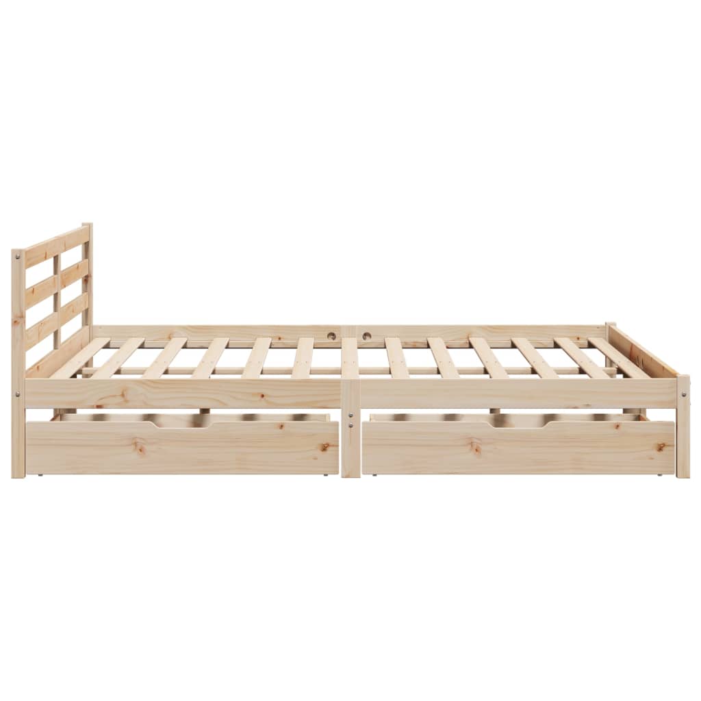 Bedframe zonder matras massief grenenhout 180x200 cm