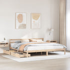 Bedframe massief grenenhout 200x200 cm met lades
