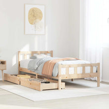 Bedframe Zonder Matras Massief Grenenhout 90 x 190 cm Naturel