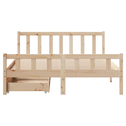 Bedframe zonder matras massief grenenhout 120x190 cm