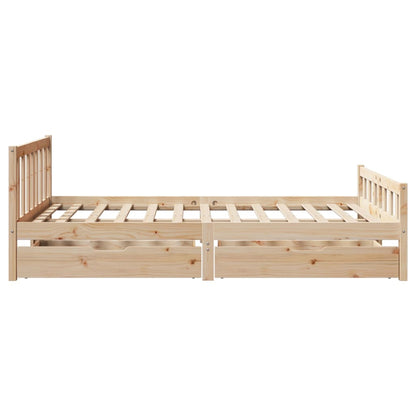 Bedframe zonder matras massief grenenhout 120x190 cm