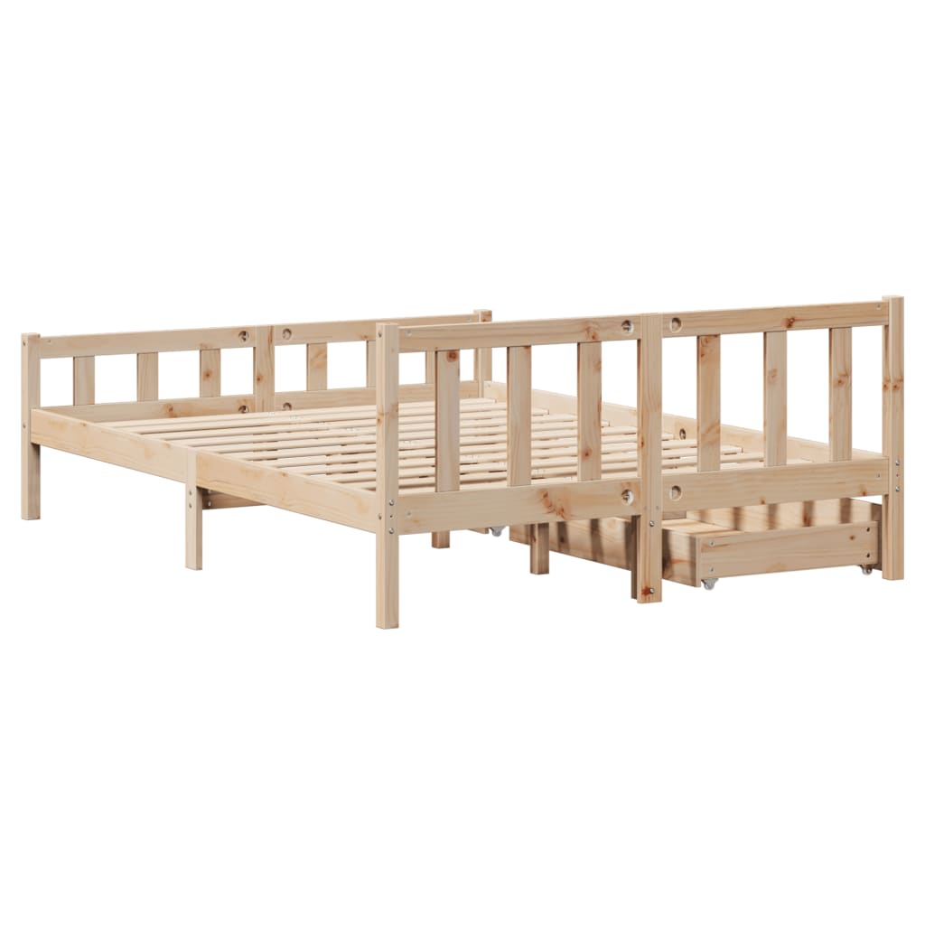 Bedframe zonder matras massief grenenhout 120x190 cm