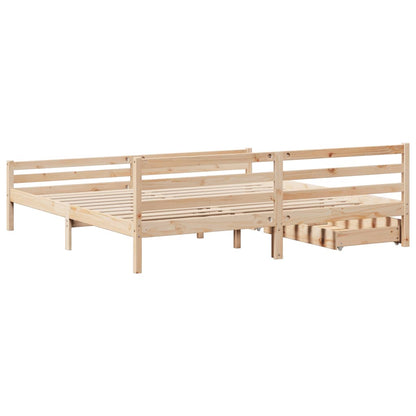 Bedframe zonder matras massief grenenhout 200x200 cm