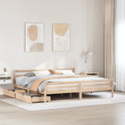 Bed frame without mattress solid pine wood 200x200 cm