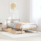 Pine Wood Bed Frame without Mattress 75x190 cm