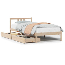 Bedframe Zonder Matras Massief Grenenhout 90 x 190 cm Naturel