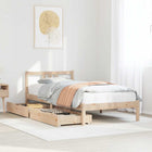 Solid Pine Wood Bed Frame without Mattress 90x190 cm