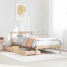 Bedframe Zonder Matras Massief Grenenhout 90 x 190 cm Naturel