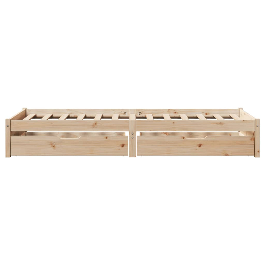 Bedframe zonder matras massief grenenhout 75x190 cm