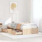 Solid Pine Wood Bed Frame without Mattress 90x190 cm