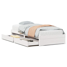 Bedframe zonder matras massief grenenhout wit 90x190 cm