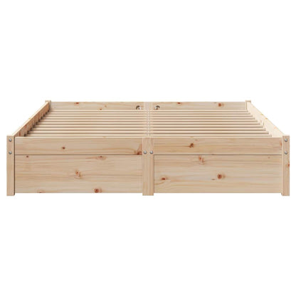 Bedframe zonder matras massief grenenhout 140x190 cm