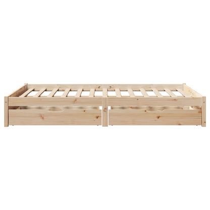 Bedframe zonder matras massief grenenhout 140x190 cm