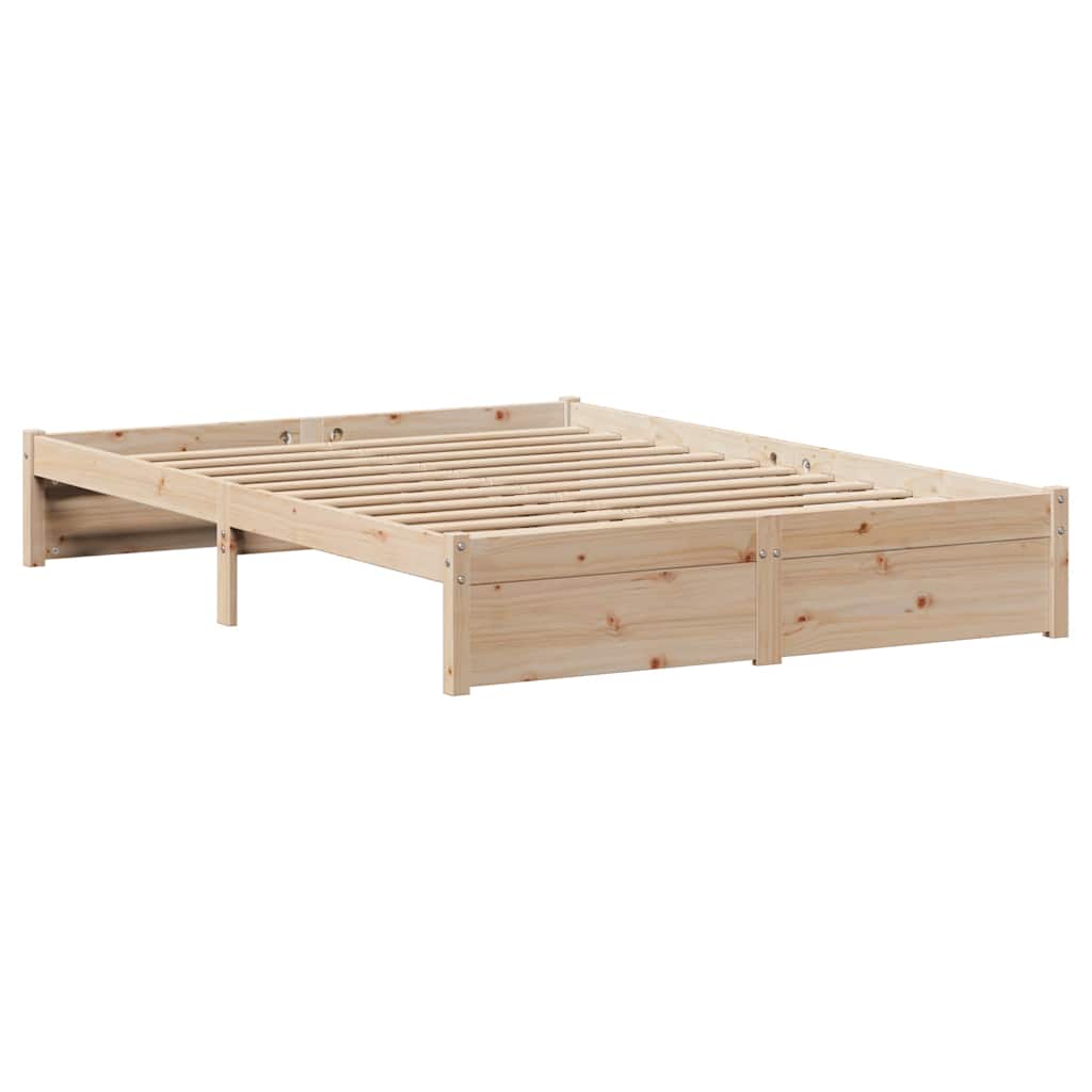 Bedframe zonder matras massief grenenhout 140x190 cm