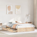 Bedframe zonder matras massief grenenhout 140x190 cm