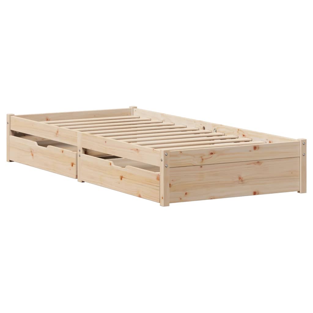 Bedframe zonder matras massief grenenhout 90x200 cm