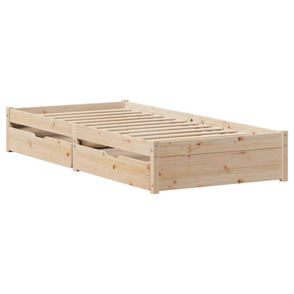 Bedframe zonder matras massief grenenhout 90x200 cm