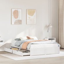 Bedframe zonder matras massief grenenhout wit 120x200 cm