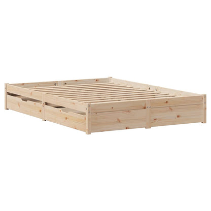 Bedframe zonder matras massief grenenhout 160x200 cm