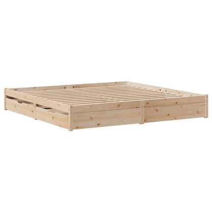 Bedframe zonder matras massief grenenhout 180x200 cm