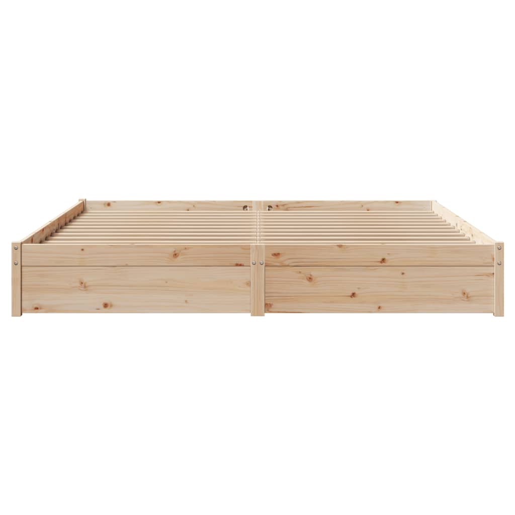 Bedframe zonder matras massief grenenhout 200x200 cm