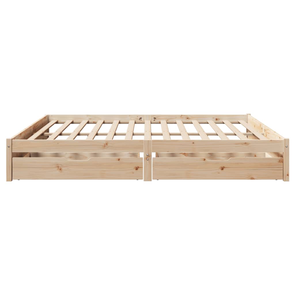 Bedframe zonder matras massief grenenhout 200x200 cm