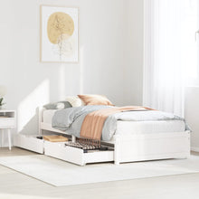 Bedframe zonder matras massief grenenhout wit 90x190 cm